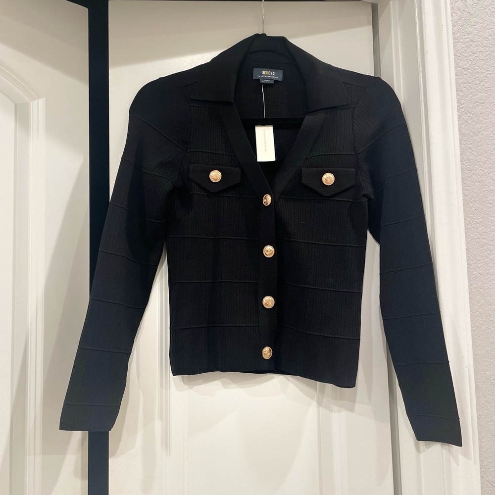 Anthropologie Maeve Collared Cardigan Sweater - Picture 6 of 12